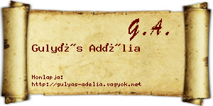 Gulyás Adélia névjegykártya